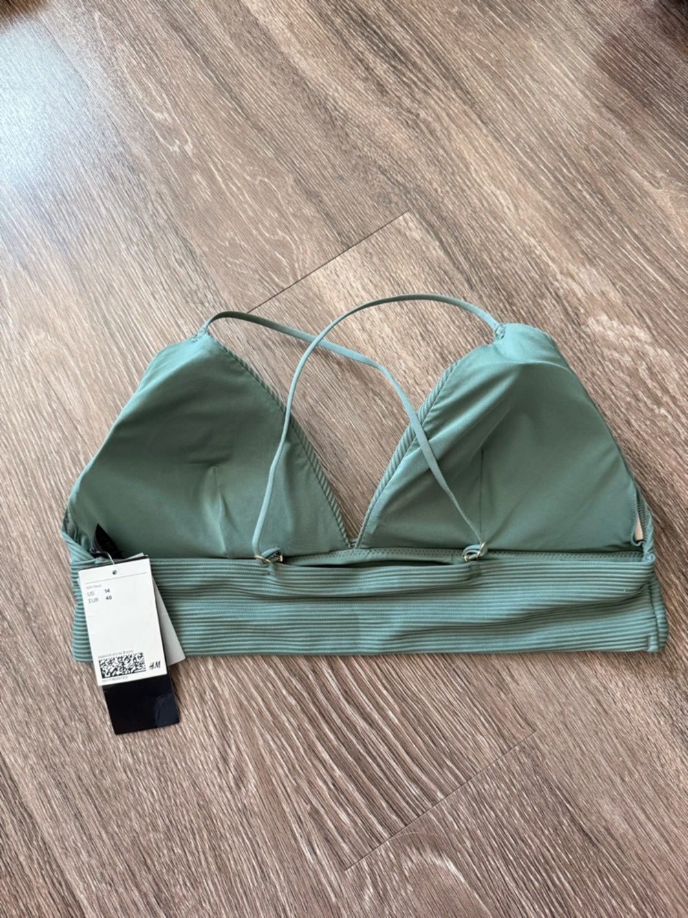 H&M Olive Green Ribbed Bikini Set - Picture 4 of 7